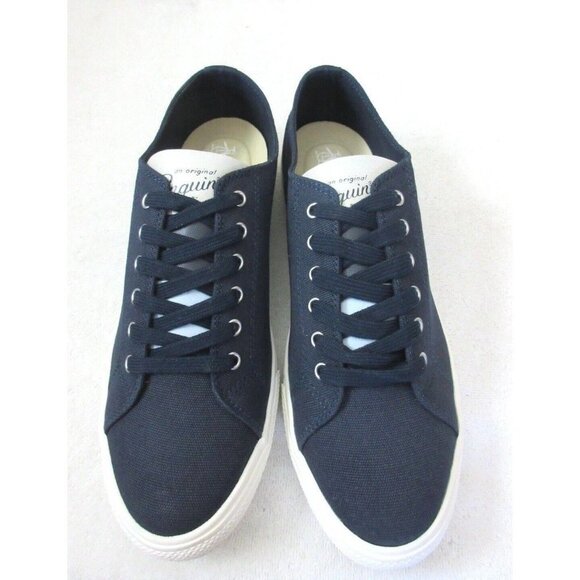 Original Penguin Men's Sam Stripe Classic Lace Up Canvas Dark Blue Shoes NIB - Picture 3 of 6
